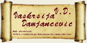 Vaskrsija Damjančević vizit kartica